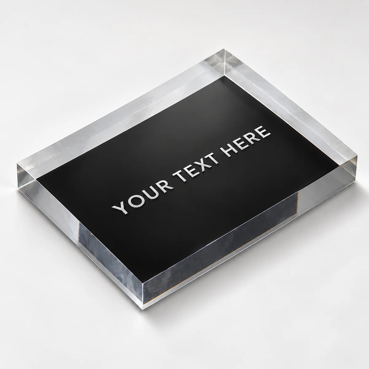 Clear Acrylic Black Panel Weight